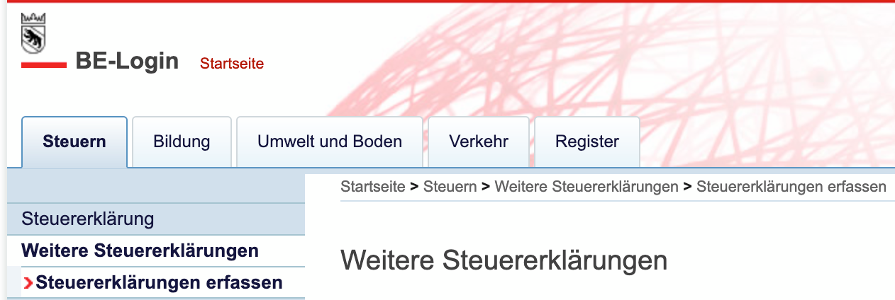 Steuererklärung 2020 Bern: Neuerungen im Taxme